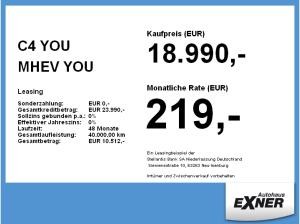 Citroën C4 YOU MHEV **Gewerbeangebot**