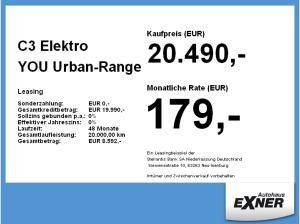 Citroën C3 Elektro YOU Urban-Range | FREI KONFIGURIERBAR | Gewerbe