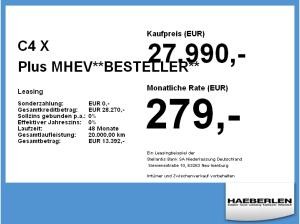 Citroën C4 X Plus MHEV**BESTELLER** LED+SHZ+2xKlima+Kam.