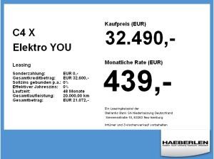 Citroën C4 X Elektro YOU Standard-Range **BESTELLER**