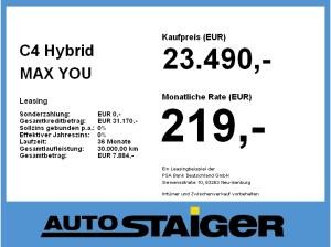 Citroën C4 Hybrid MAX **Gewerbeangebot**