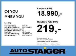 Citroën C4 YOU MHEV **Gewerbeangebot**