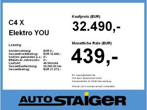 Citroën C4 X Elektro YOU Standard-Range
