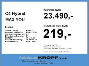 Citroën C4 Hybrid MAX **Gewerbeangebot**