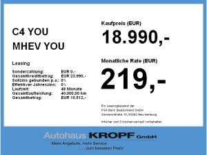 Citroën C4 YOU MHEV **Gewerbeangebot**
