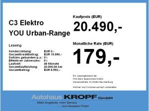 Citroën C3 Elektro YOU Urban-Range