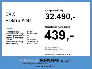 Citroën C4 X Elektro YOU Standard-Range