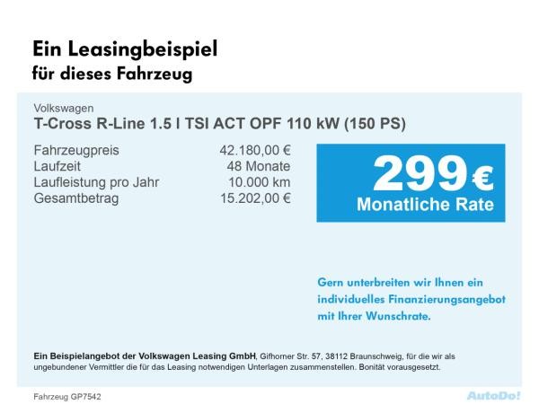 Volkswagen T-Cross R-Line 1.5 l TSI ACT OPF