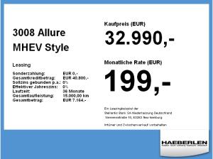 Peugeot 3008 Allure MHEV LED+Navi+SHZ+2xKlima+Kam.+LM