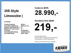 Peugeot 308 Style Limousine | FREI KONFIGURIERBAR | Privat
