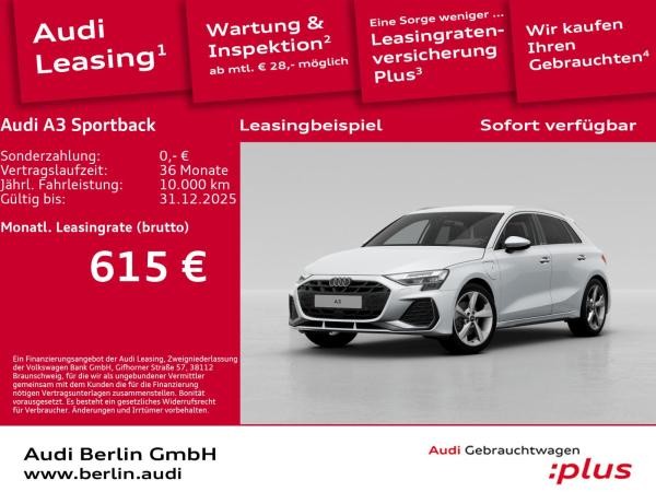 Audi A3 Sportback S line 40 TFSI e S tr. SITZHZG NAVI