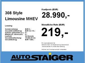 Peugeot 308 Style Limousine MHEV Style 🔥 Christmas Knaller 🔥