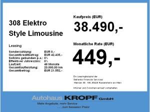 Peugeot 308 Elektro Style Limousine