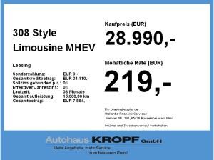 Peugeot 308 Style Limousine MHEV