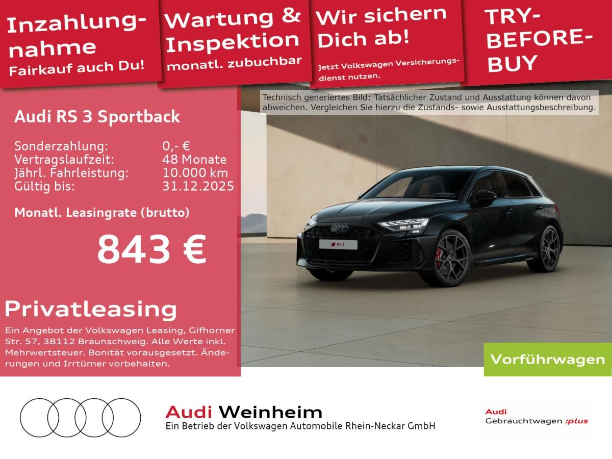 Audi RS3 RS 3 Sportback 2.5 TFSI quattro Pano Navi Kamera uvm