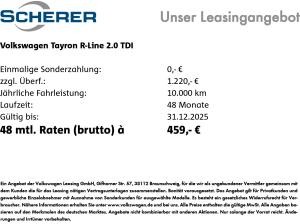 Volkswagen Tayron R-Line 2.0 TDI DSG 7-SITZE BLACKST IQ NAV