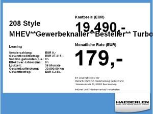 Peugeot 208 Style MHEV**Gewerbeknaller**Besteller**
