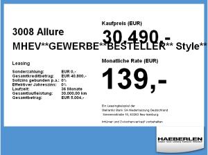 Peugeot 3008 Allure MHEV**GEWERBE**BESTELLER** LED+Navi