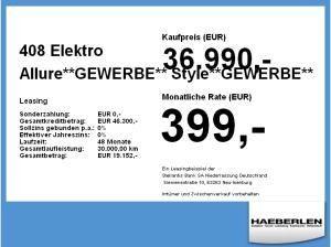 Peugeot 408 Elektro Allure**GEWERBE** **BESTELLER**