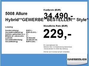 Peugeot 5008 Allure Hybrid**GEWERBE**BESTELLER**