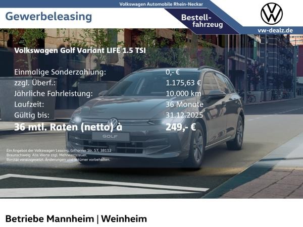 Volkswagen Golf Variant Life 1.5 TSI Klima ACC LED DAB ALU