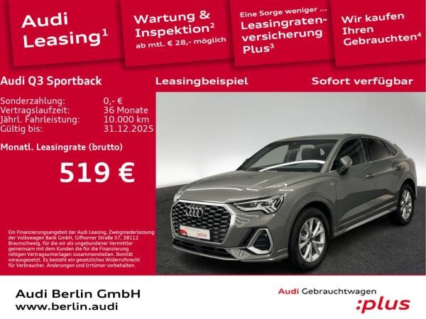 Audi Q3 Sportback S line 35 TDI S tr. RFK NAVI MATRIX