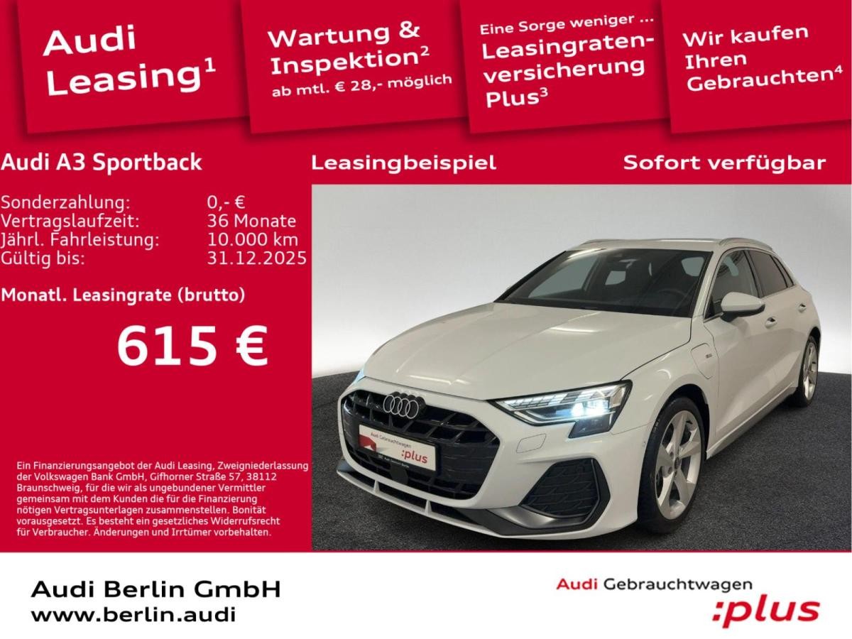 Audi A3 Sportback S line 40 TFSI e S tr. SITZHZG NAVI