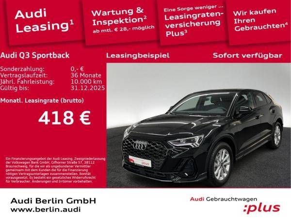 Audi Q3 Sportback S line 35 TFSI S tr. PDC AHK LED