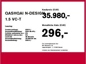 Nissan Qashqai QASHQAI N-DESIGN 1.5 VC-T e-POWER WKR inkl.