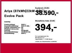 Nissan Ariya (87kWh|-OBC) Evolve Pack Panorama