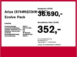 Nissan Ariya (87kWh|-OBC) Evolve Pack Panorama