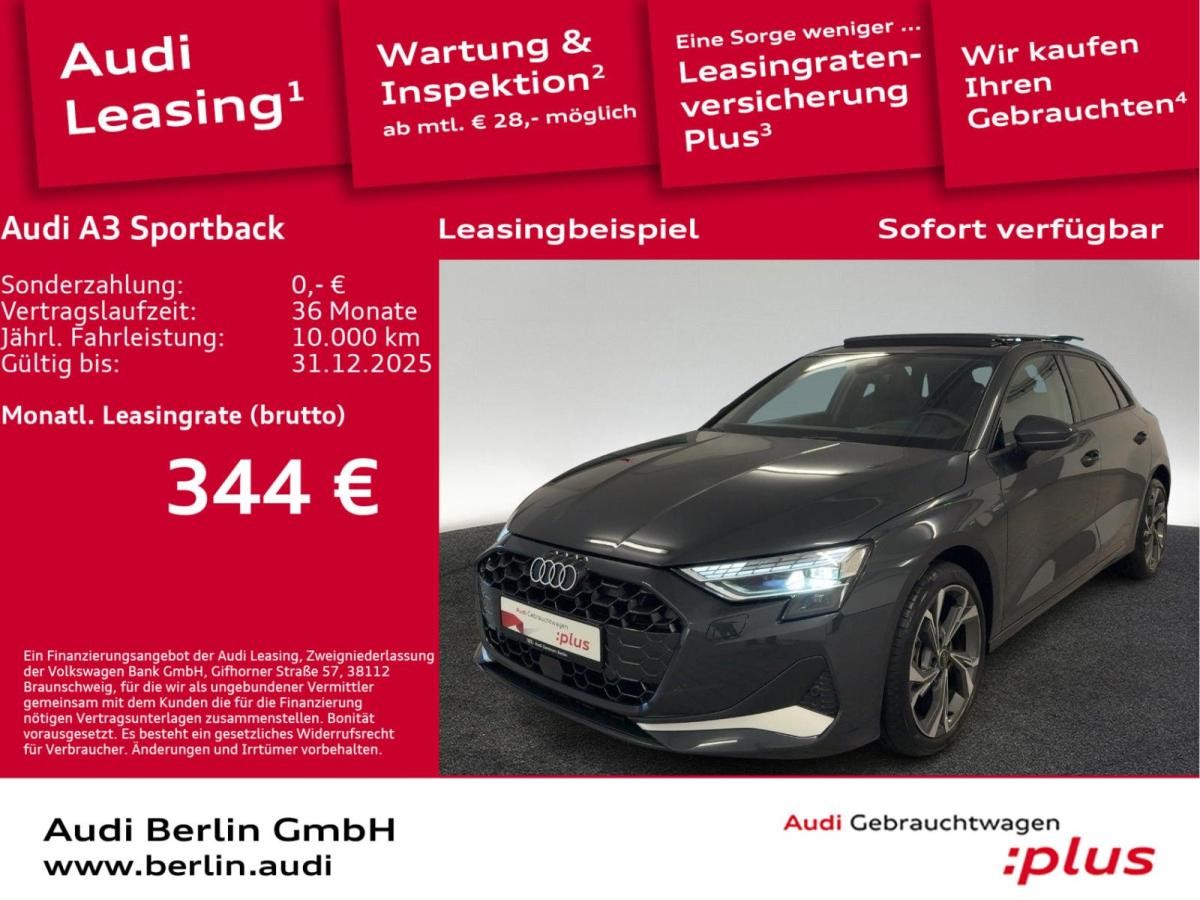 Audi A3 Sportback Advanced 30 TFSI S tr. HUD PANO AHK