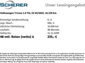 Volkswagen T-Cross 1.0 TSI *Life* DSG LED PDC SHZ APP-Connect