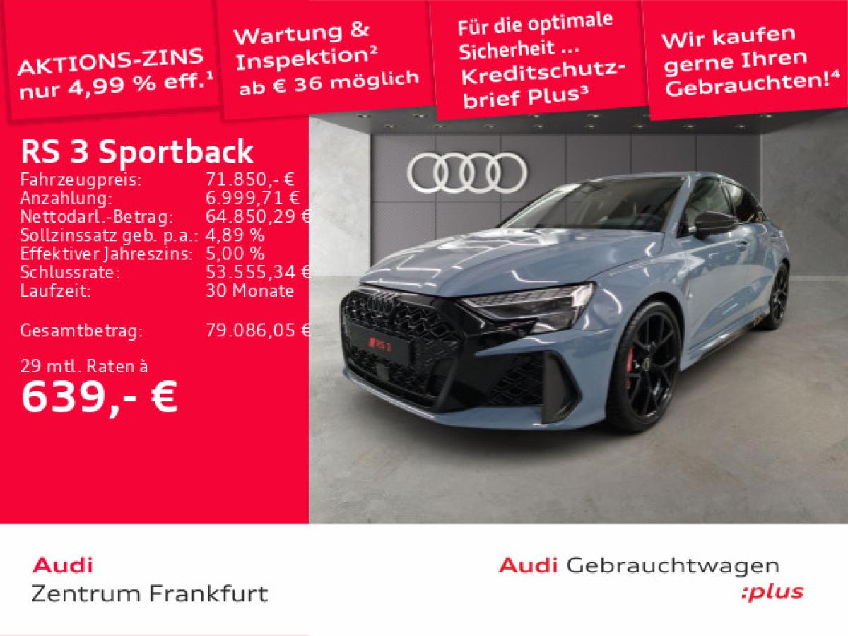 Audi RS3 RS 3 Sportback quattro S tronic Matrix-LED RS-Sportabgasanlage Sonos Keramik
