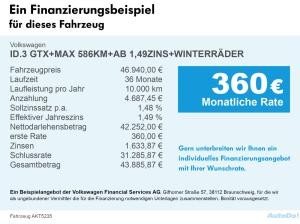 Volkswagen ID.3 GTX+MAX 586KM+AB 1,49ZINS+WINTERRÄDER