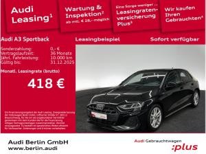 Audi A3 Sportback S line 35 TFSI S tr. LED RFK HUD SONOS NAVI