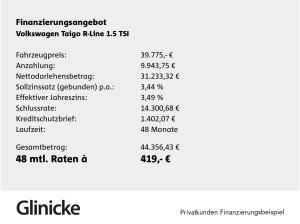 Volkswagen Taigo R-Line 1,5 l TSI OPF DSG **sofort verfügbar**