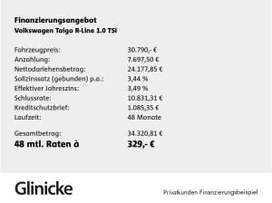 Volkswagen Taigo R-Line 1,0 l TSI OPF 6-Gang **sofort verfügbar**