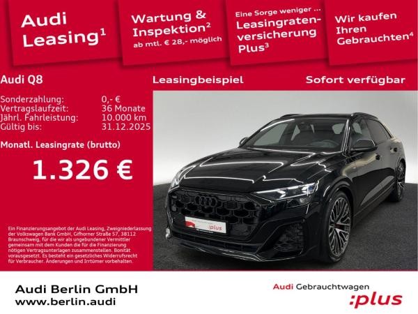 Audi Q8 TFSI e qu.tiptr. AHK HUD PANO MATRIX 360°K