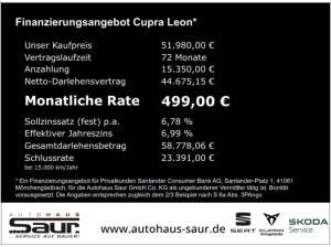 Cupra Leon Sportstourer VZ 2.0 TSI DSG 4Drive AHK PANORAMA SENNHEISER