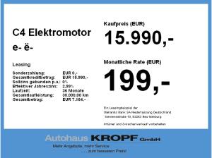 Citroën C4 Elektromotor e- ë- Feel Pack LED+Navi+SHZ+HUD