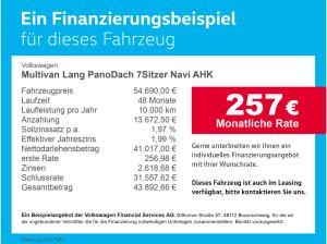 Volkswagen Multivan Lang PanoDach 7Sitzer Navi AHK Bluetooth
