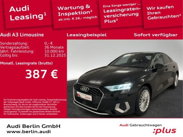 Audi A3 Limousine advanced 35 TFSI S tr. LED PDC SITZHZG VIRTUAL