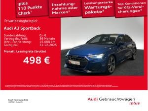 Audi A3 Sportback 35 TFSI S tronic 2xS LINE/PANO/LM19
