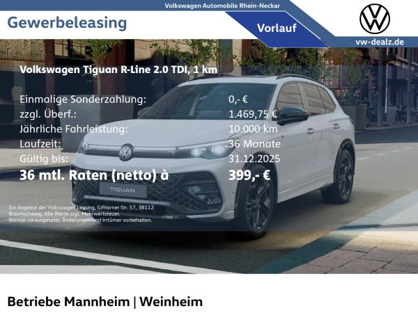 Volkswagen Tiguan R-Line 2.0 TDI 4MOTION DSG AHK NAVI Pano