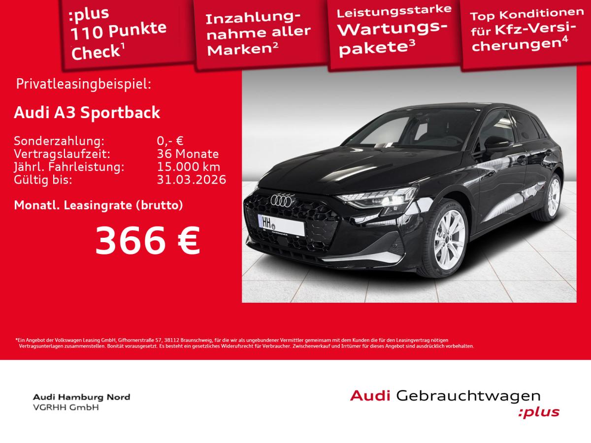 Audi A3 Sportback 35 TFSI S tronic Navi ACC Sound Cam