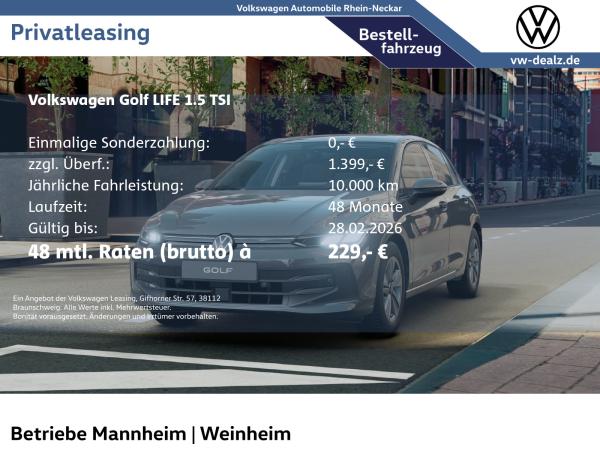 Volkswagen Golf Life 1.5 TSI Climatronic ACC ALU DAB LED