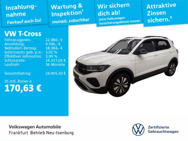 Volkswagen T-Cross 1.0 TSI Goal Navi LED DAB+ FrontAssist