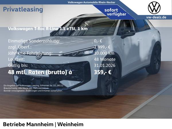 Volkswagen T-Roc R-Line 1.5 l eTSI DSG Navi LED DAB APP