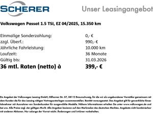 Volkswagen Passat 1.5 TSI/eHybrid *Business* DSG AHK HUD Navi ACC RFK